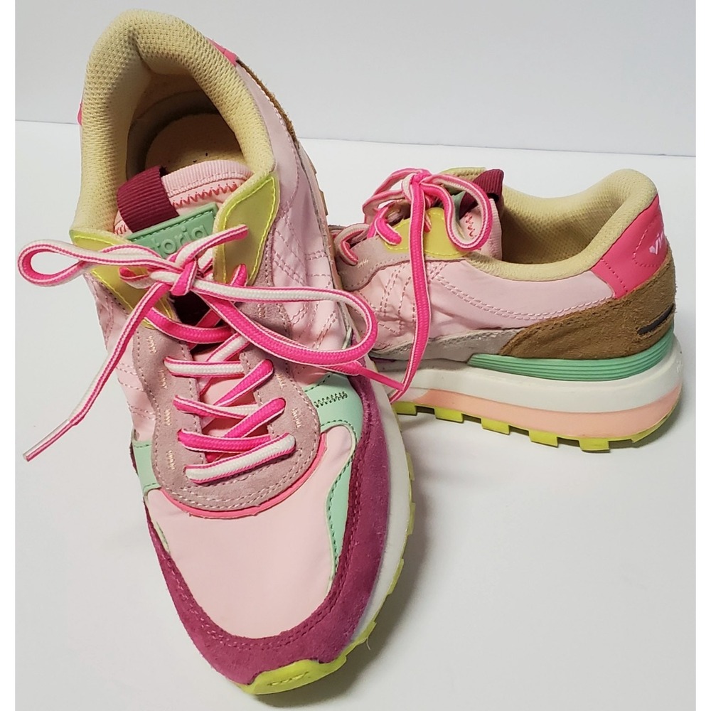 Victoria Sneakers 38/US7 Luna Multi Trainer Pink Calzados Victoria Tennis Shoes - Picture 3 of 16